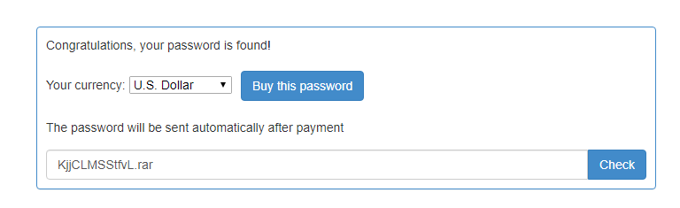 The password is found. Proceed to make the payment.