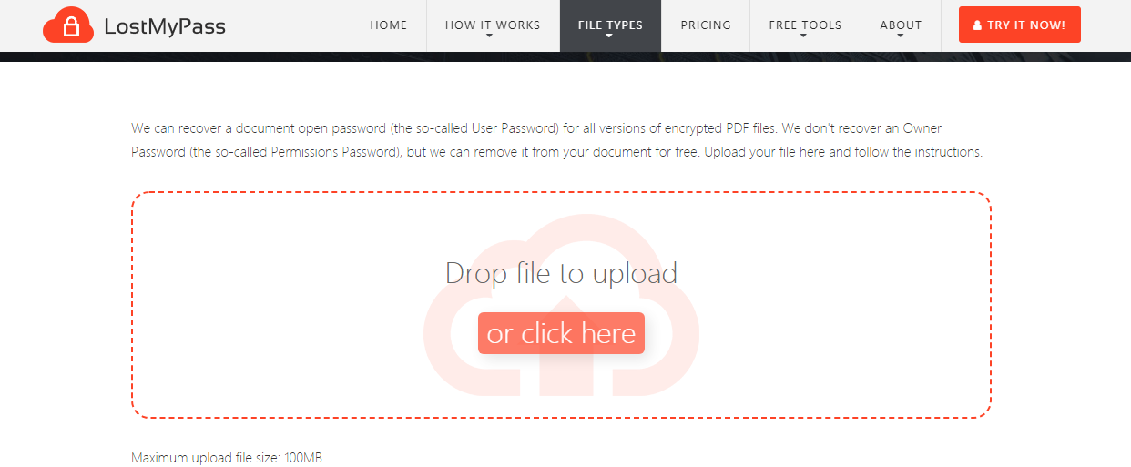  Crack the open password on the PDF file using LostMyPass