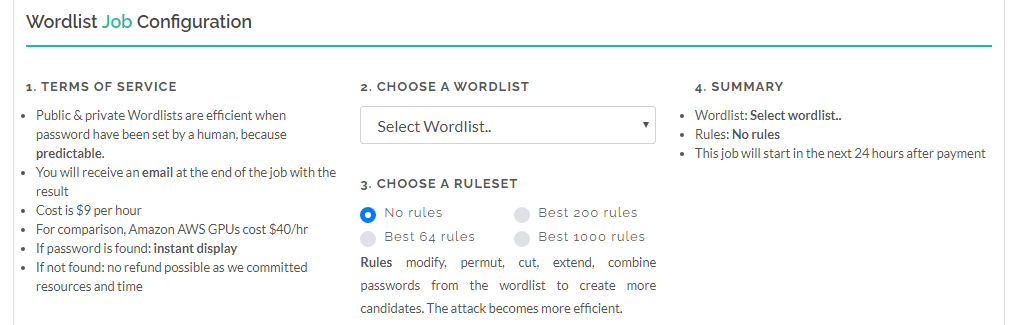 Wordlist attack 